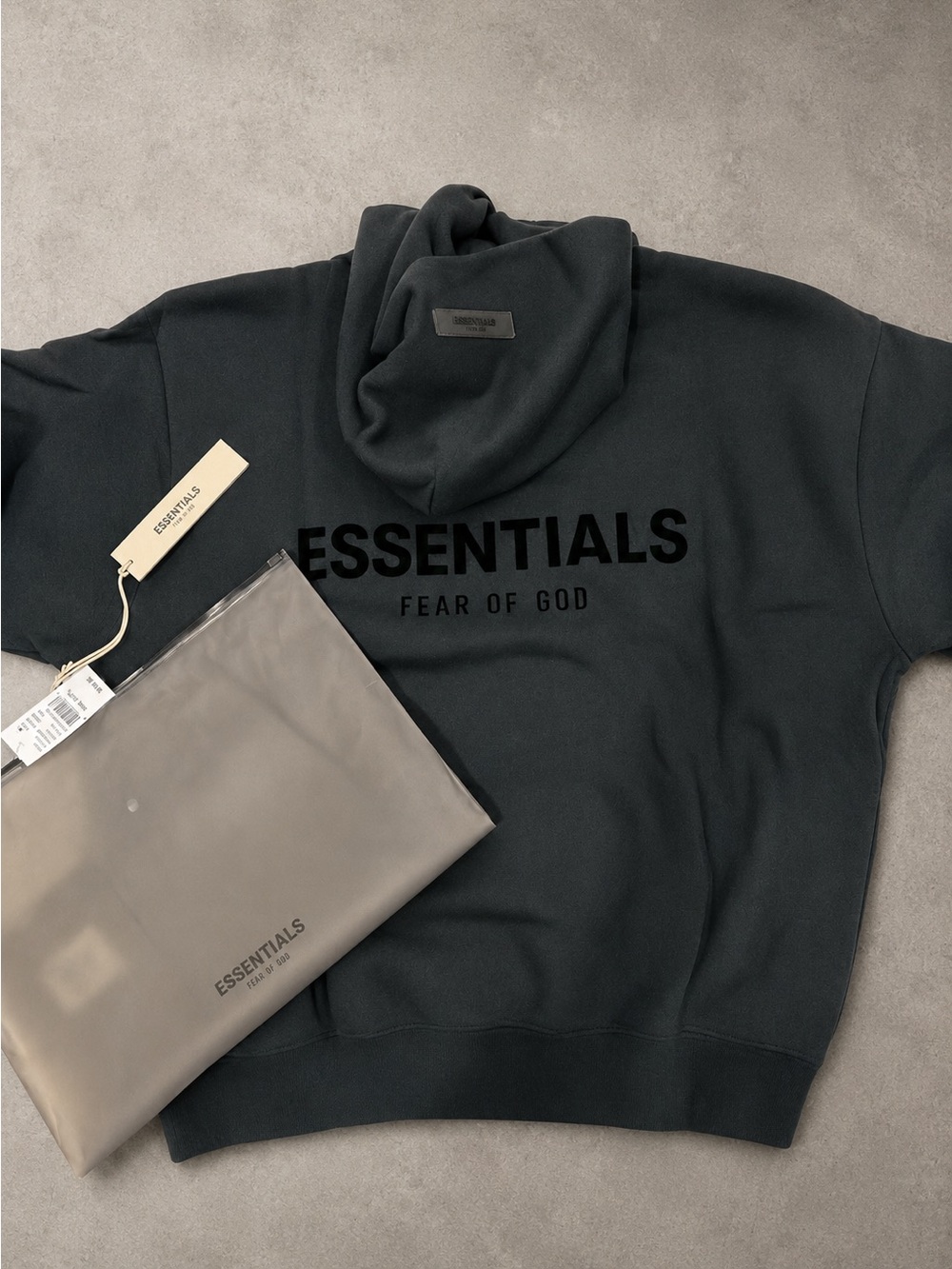 Essentials Black Men's Pullover Hoodie